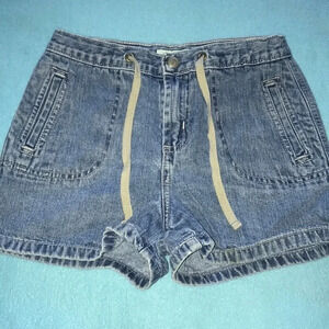 𝅺CIRCO denim shorts snap zipper drawstrings size 8